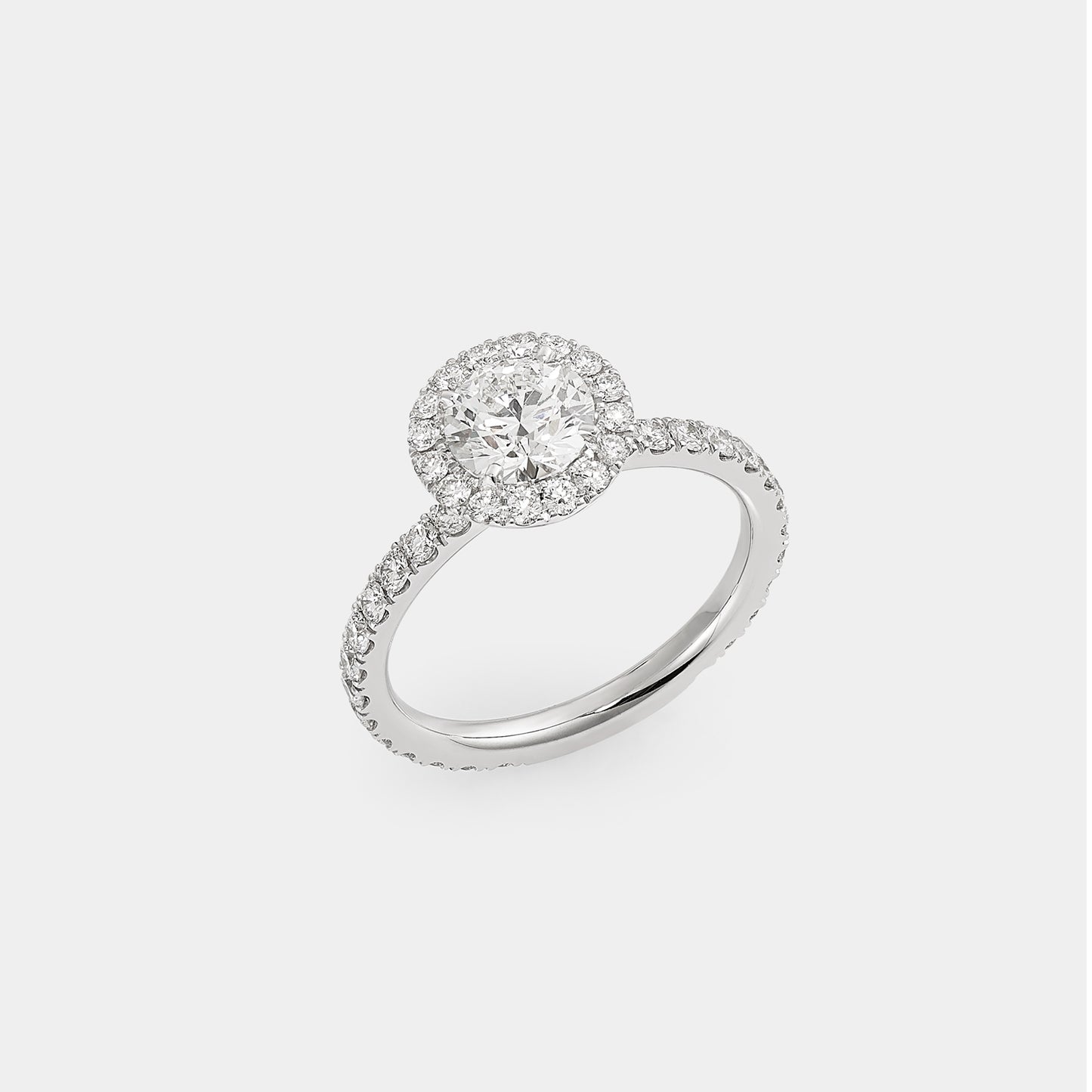 Anello solitario halo