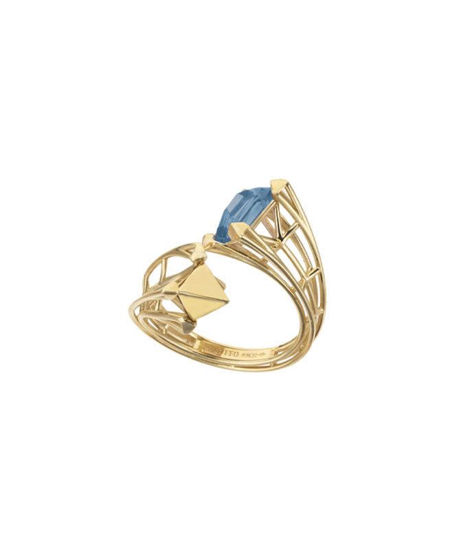 Stone Square Open Ring