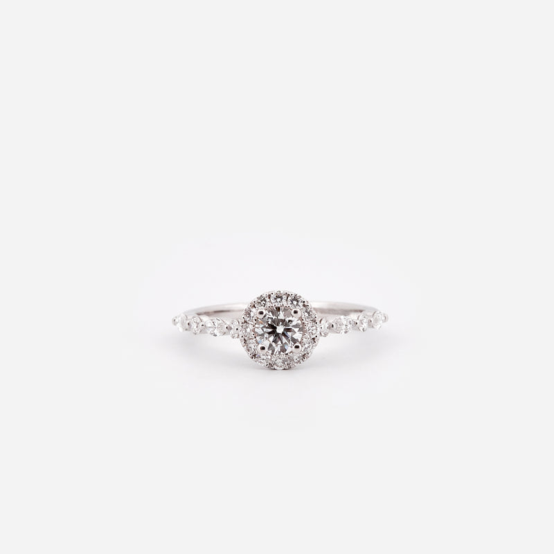 Emerald cut solitaire ring