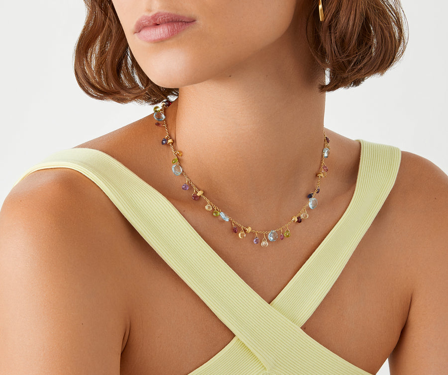 Collier con gemme multicolore Paradise