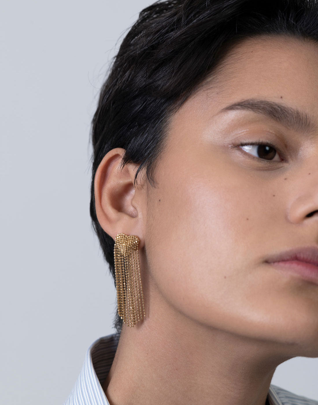 Heart Chains Fring Earring