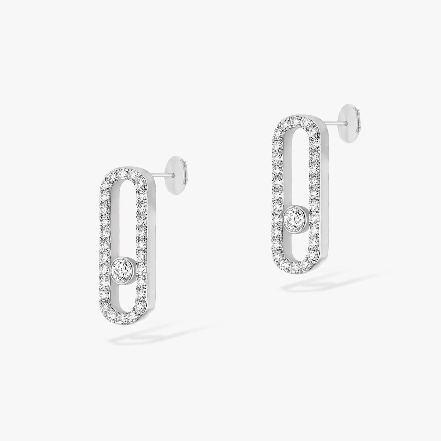 Move Uno Pave set Diamond Earrings