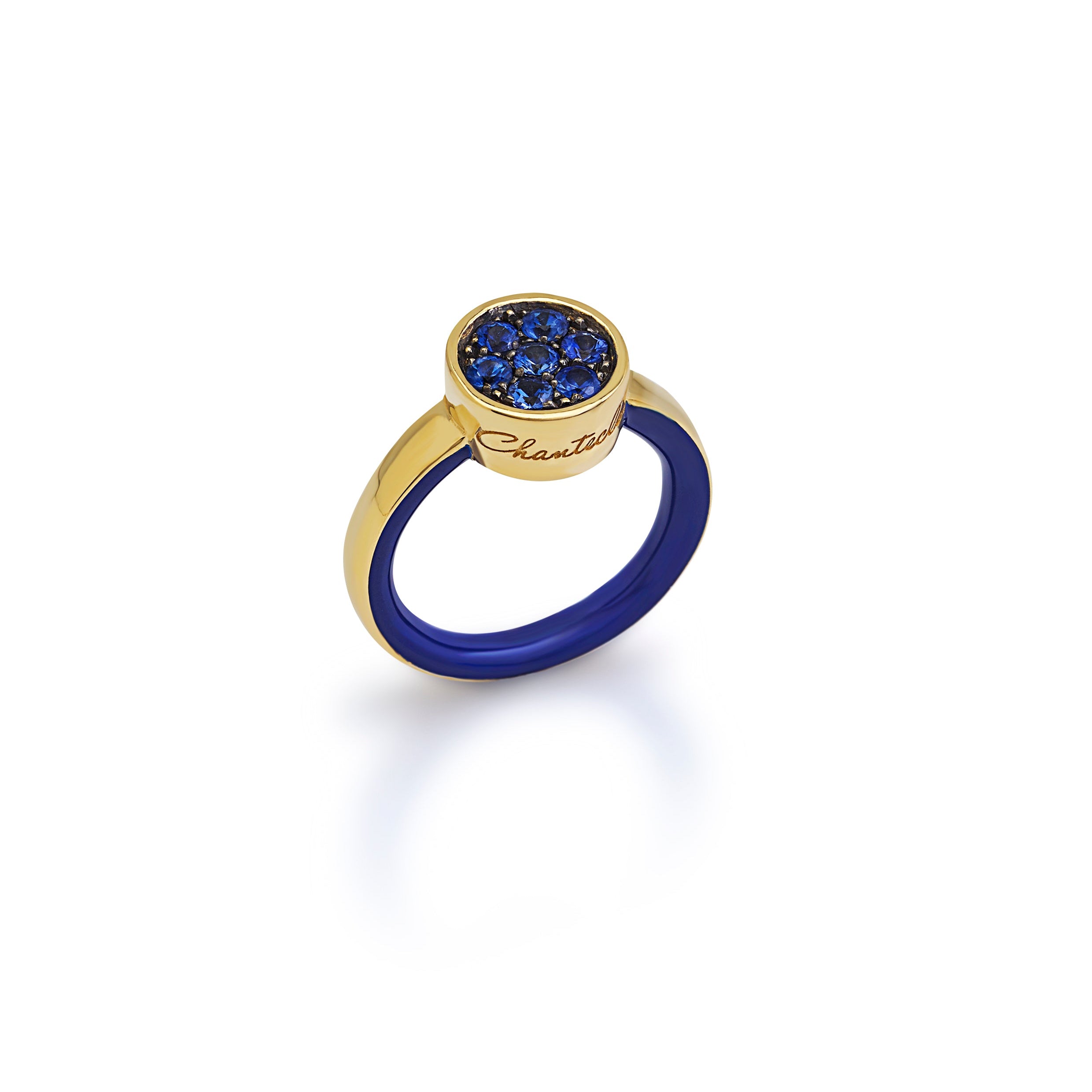 Anello Chantecler con zaffiri blu
