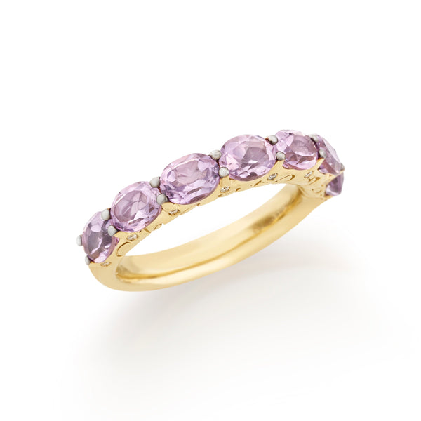 Anello Cantachiaro con ametiste