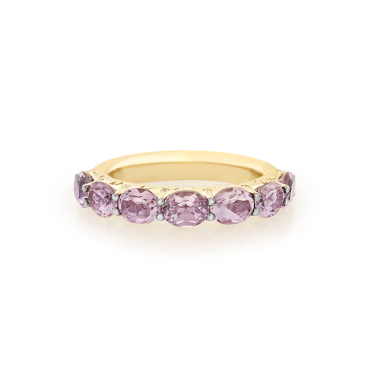 Anello Cantachiaro con ametiste