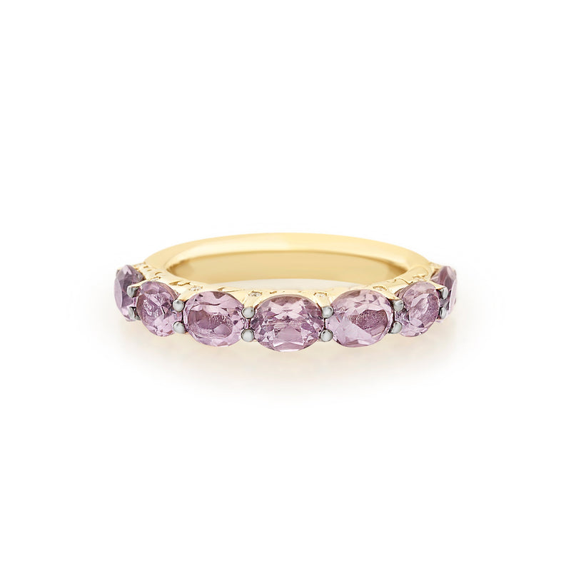 Anello Cantachiaro con ametiste
