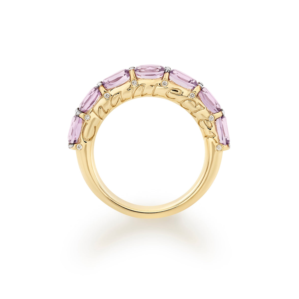 Anello Cantachiaro con ametiste