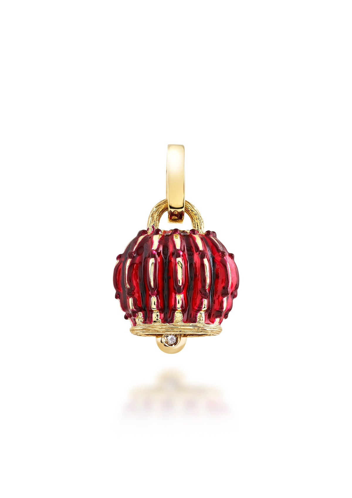 Ciondolo Fichi d'India smalto rosso
