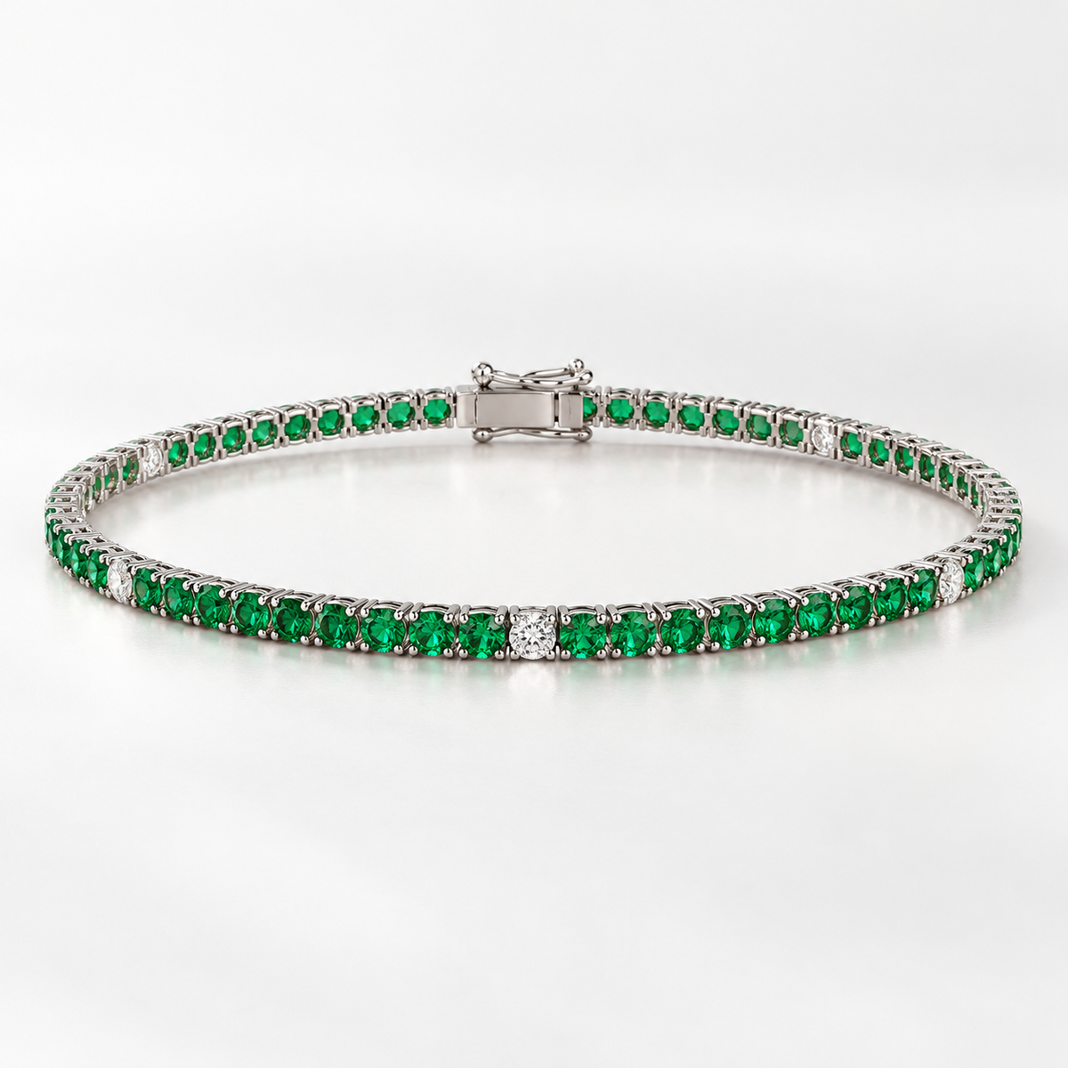 Bracciale tennis di smeraldi