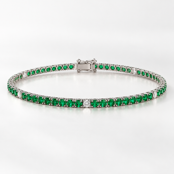 Bracciale tennis di smeraldi