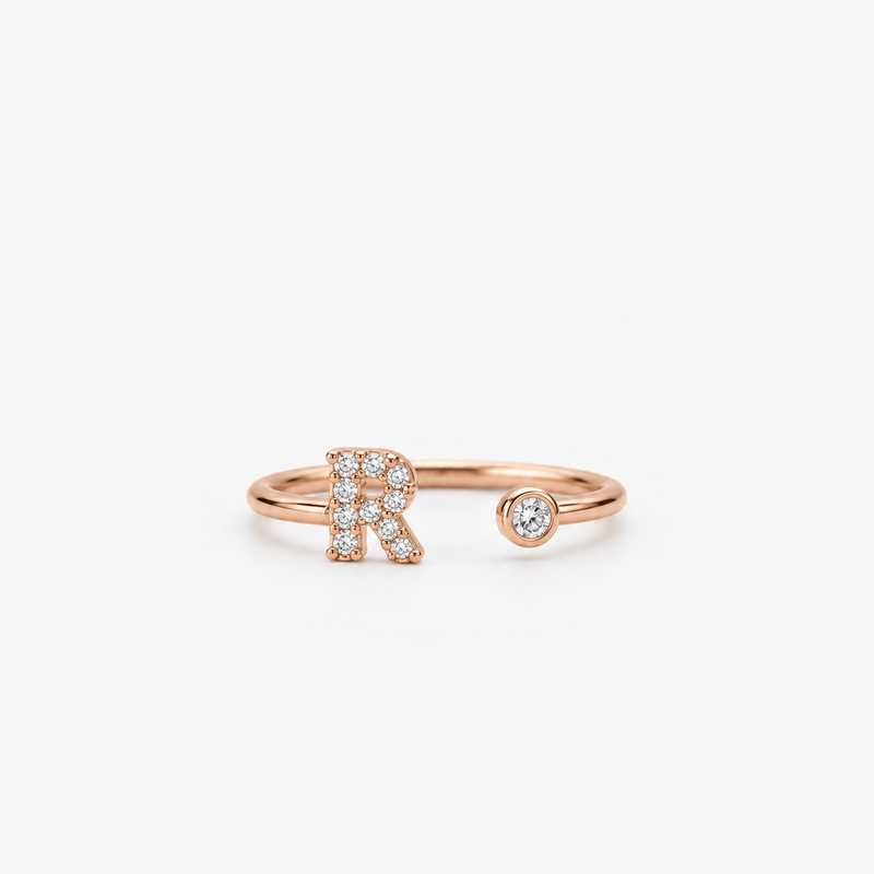 Anello Lettera R
