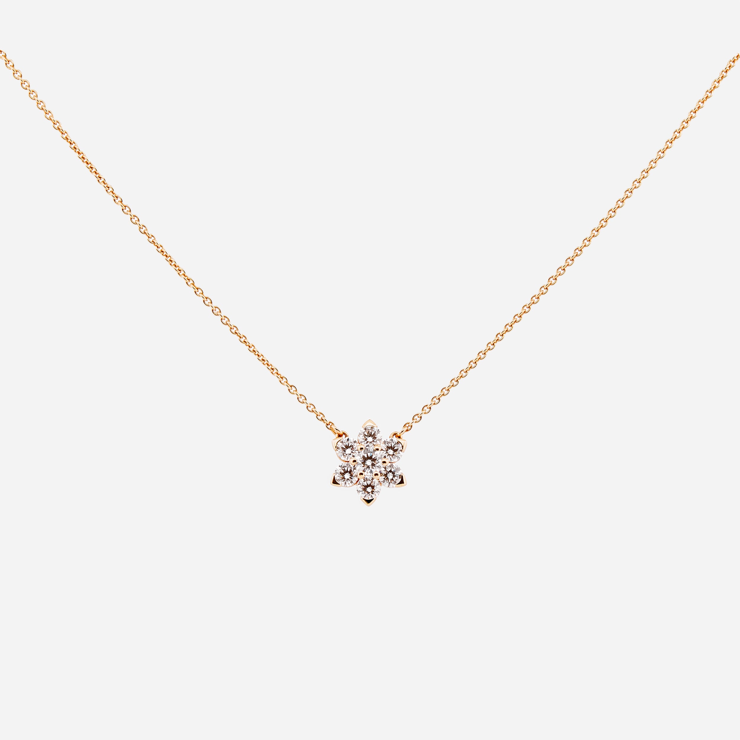 Girocollo fiore di diamanti