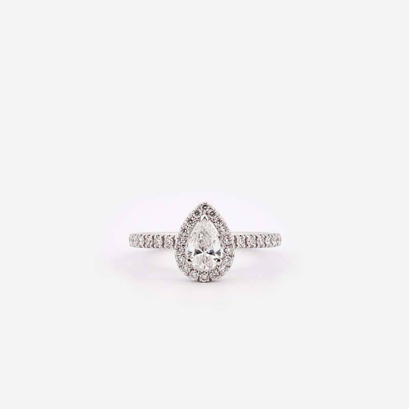 Halo solitaire ring