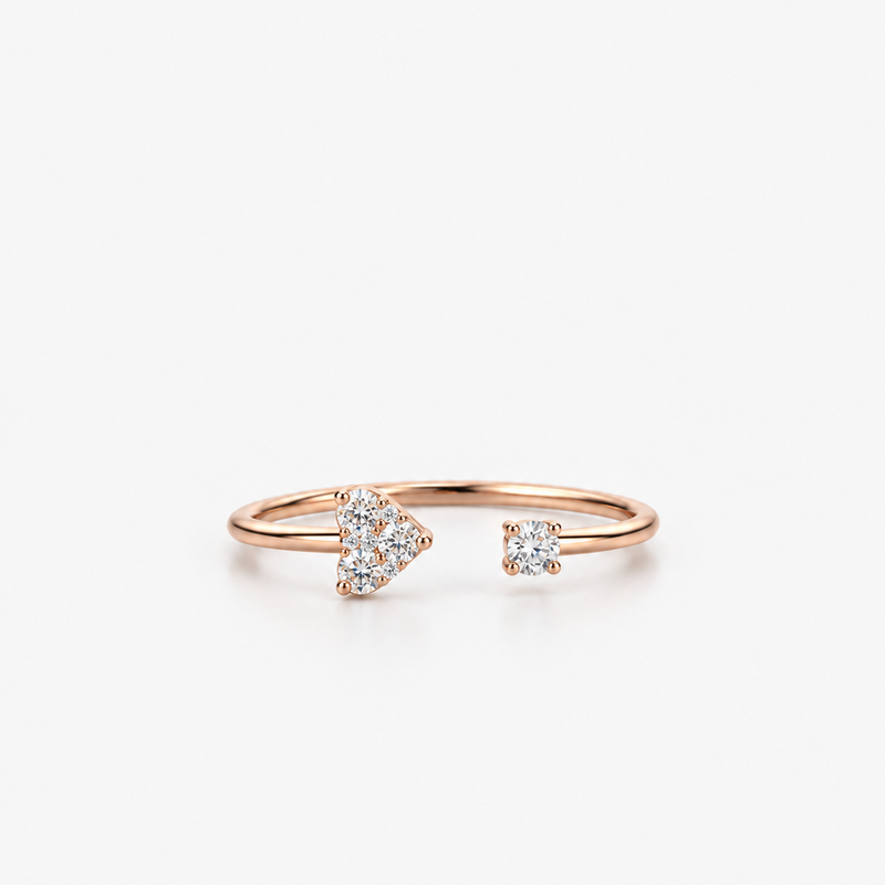 Anello cuore micro