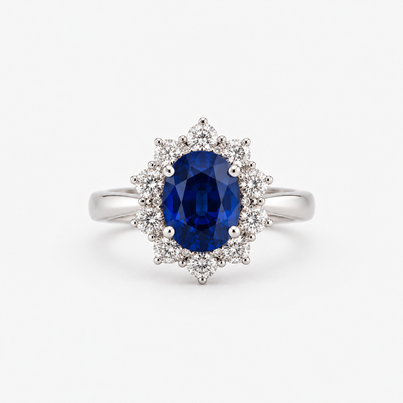 Anello Zaffiro Ovale