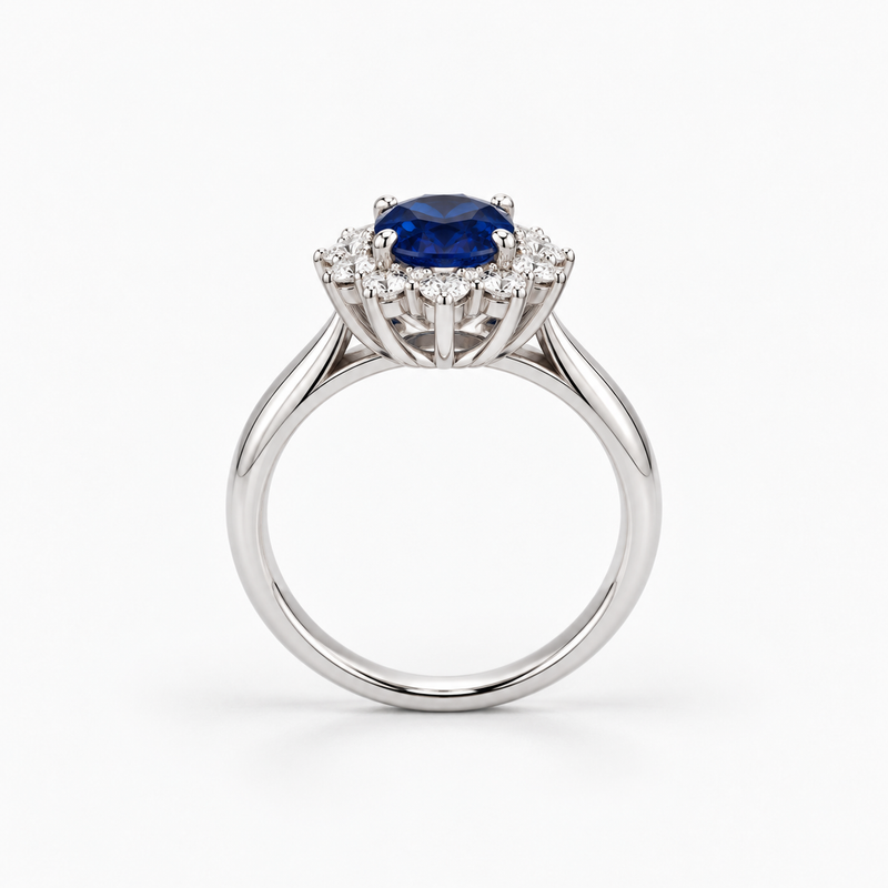 Anello Zaffiro Ovale
