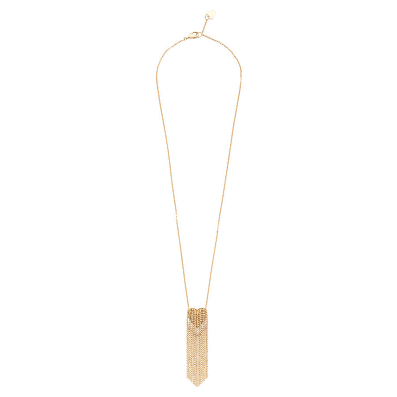 Heart Stud Fringe Necklace