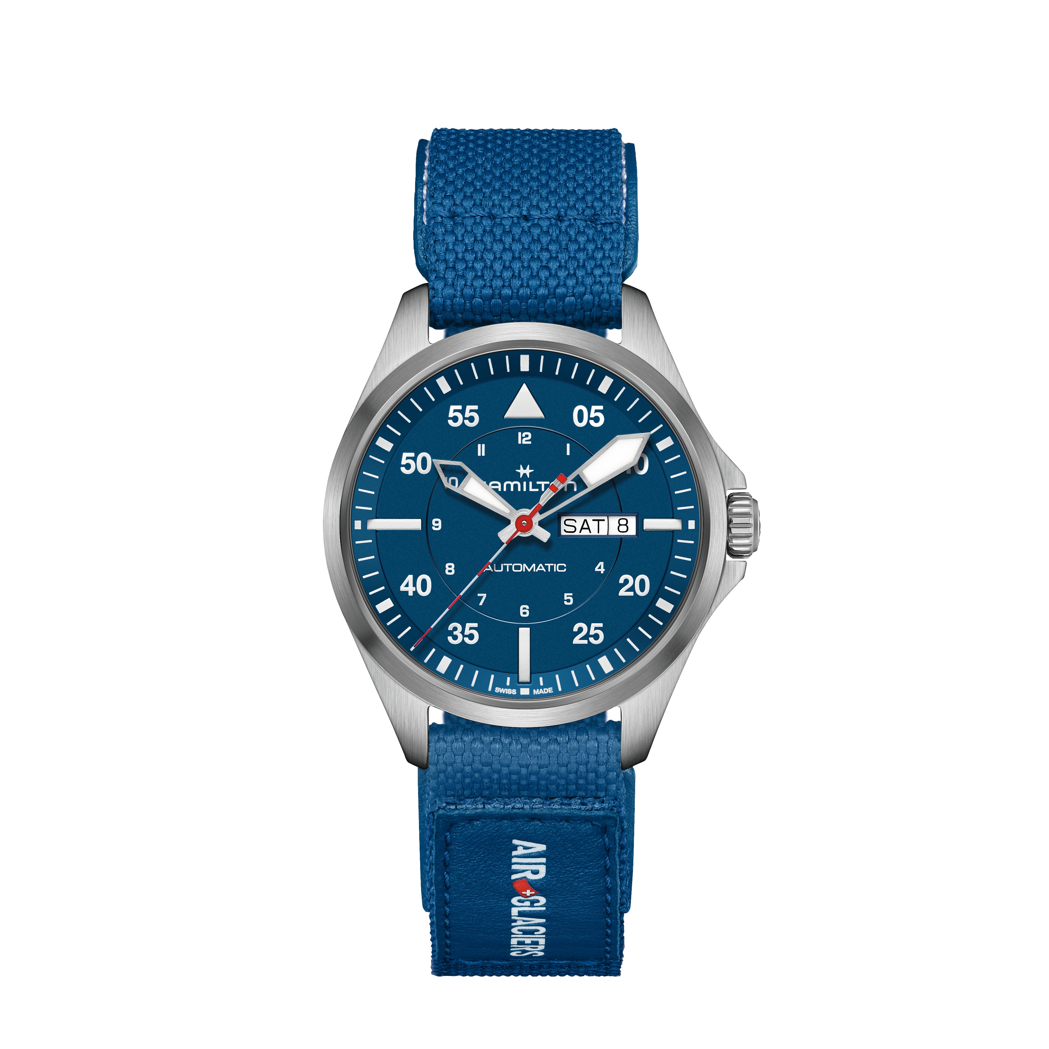 Khaki Aviation Pilot Day Date auto - AIR-GLACIERS EDITION