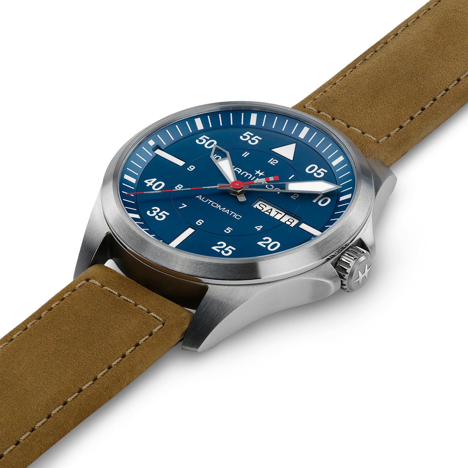 Khaki Aviation Pilot Day Date auto - AIR-GLACIERS EDITION