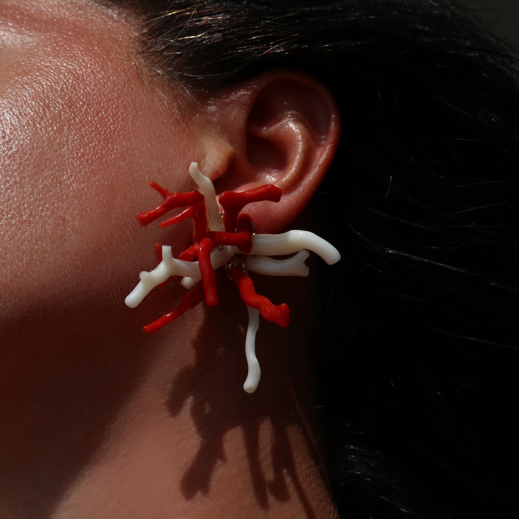 Orecchini Cordelia White&Red
