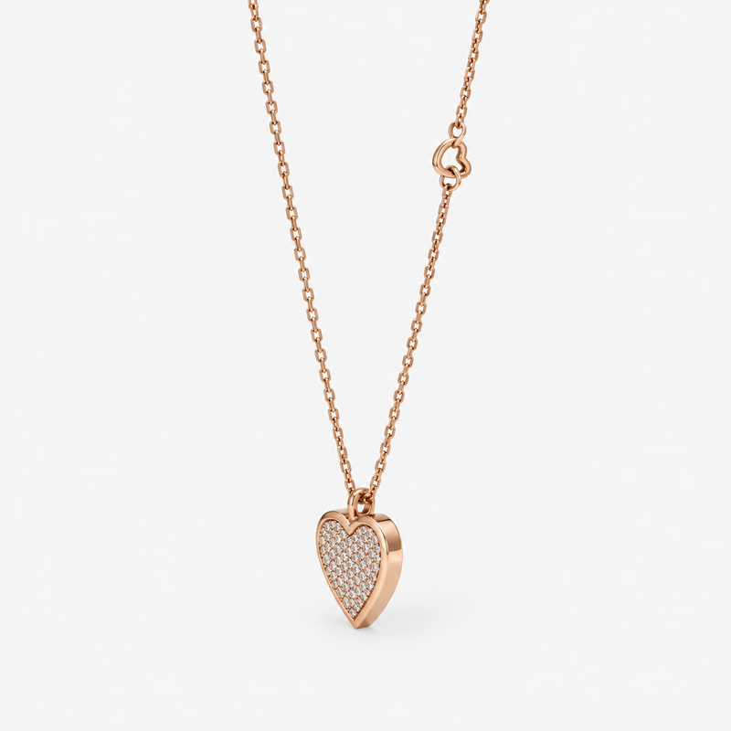Collana lunga con cuore