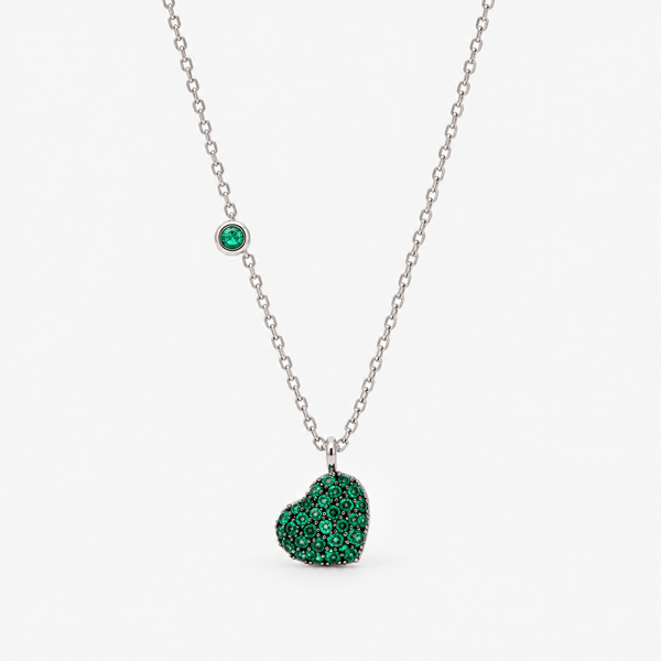 Collana con cuore di zaffiri