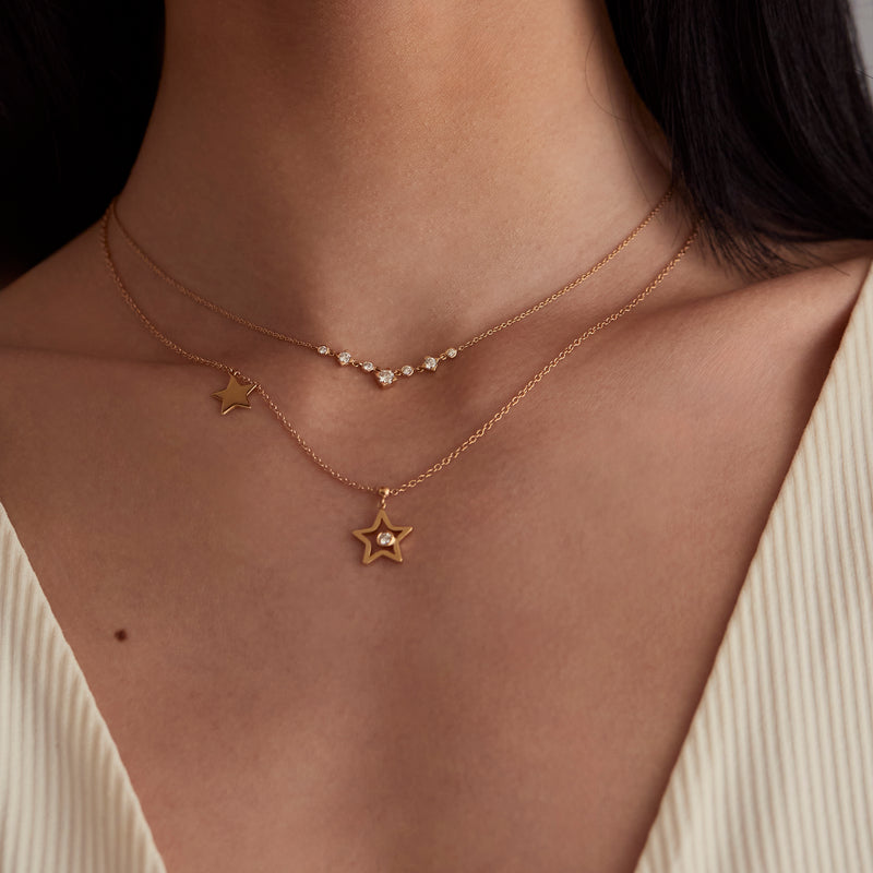 Girocollo castoni pendenti