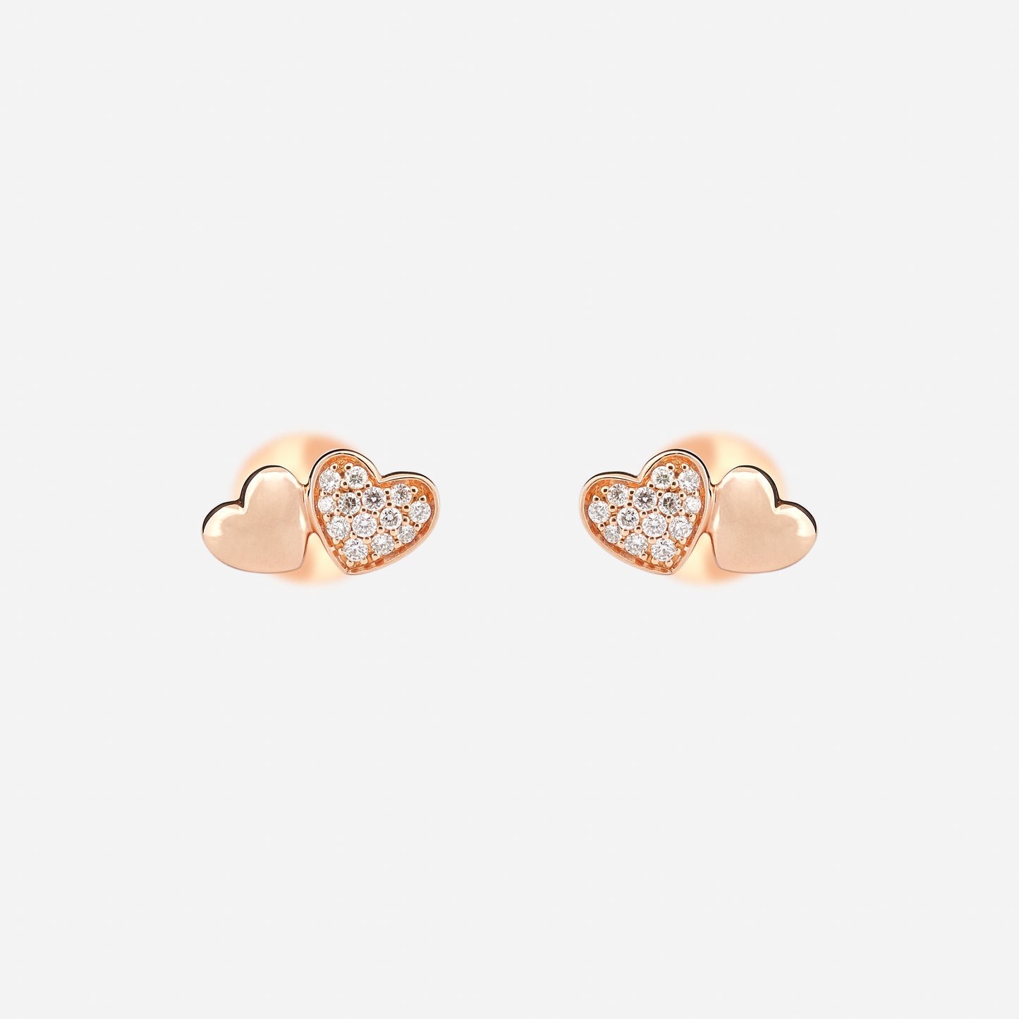 Double heart earrings