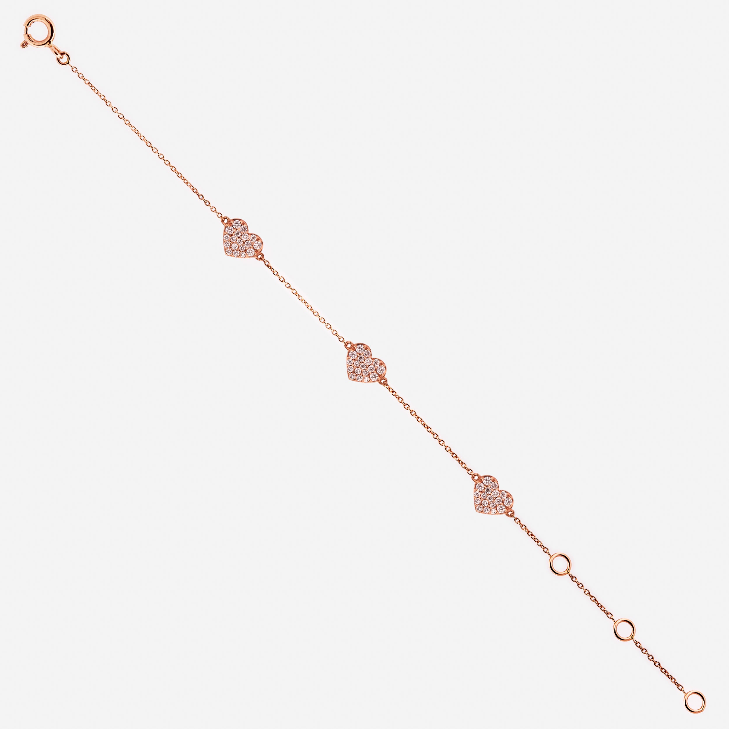 Bracciale tre cuori