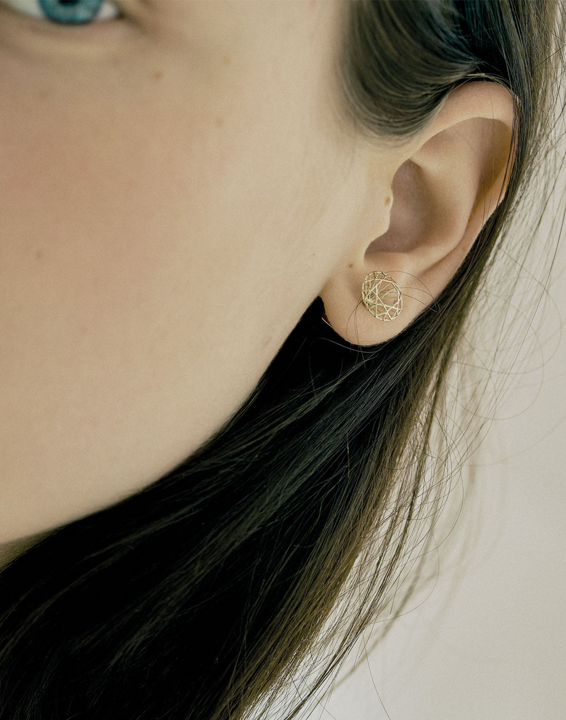 Ink round vector earring