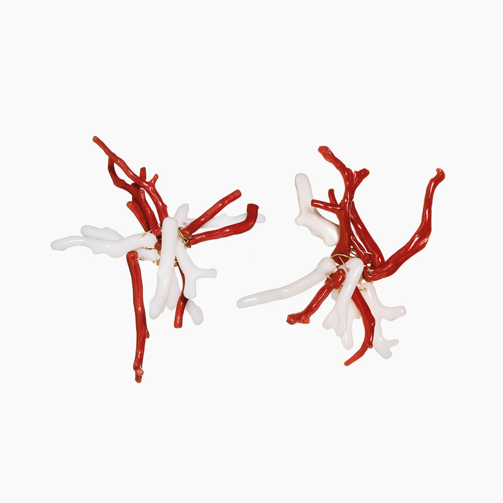 Orecchini Cordelia White&Red