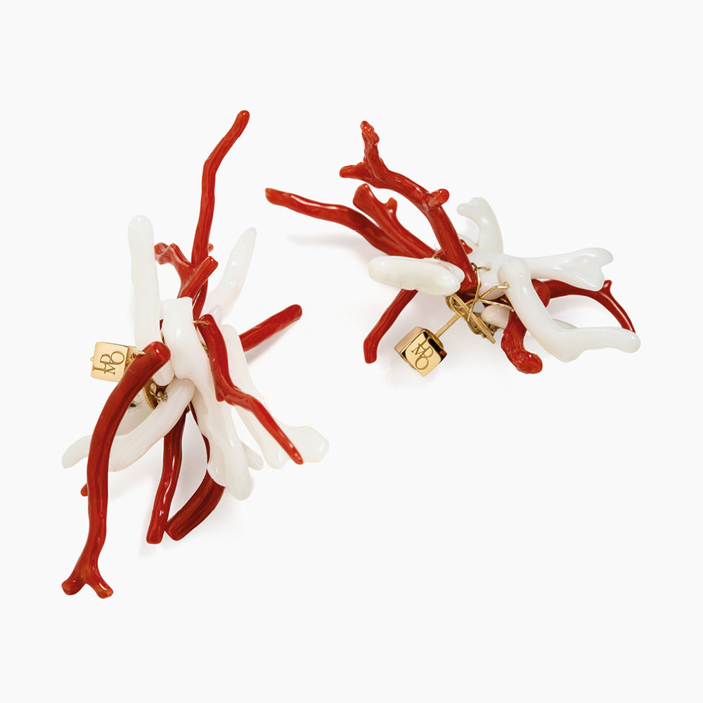 Orecchini Cordelia White&Red