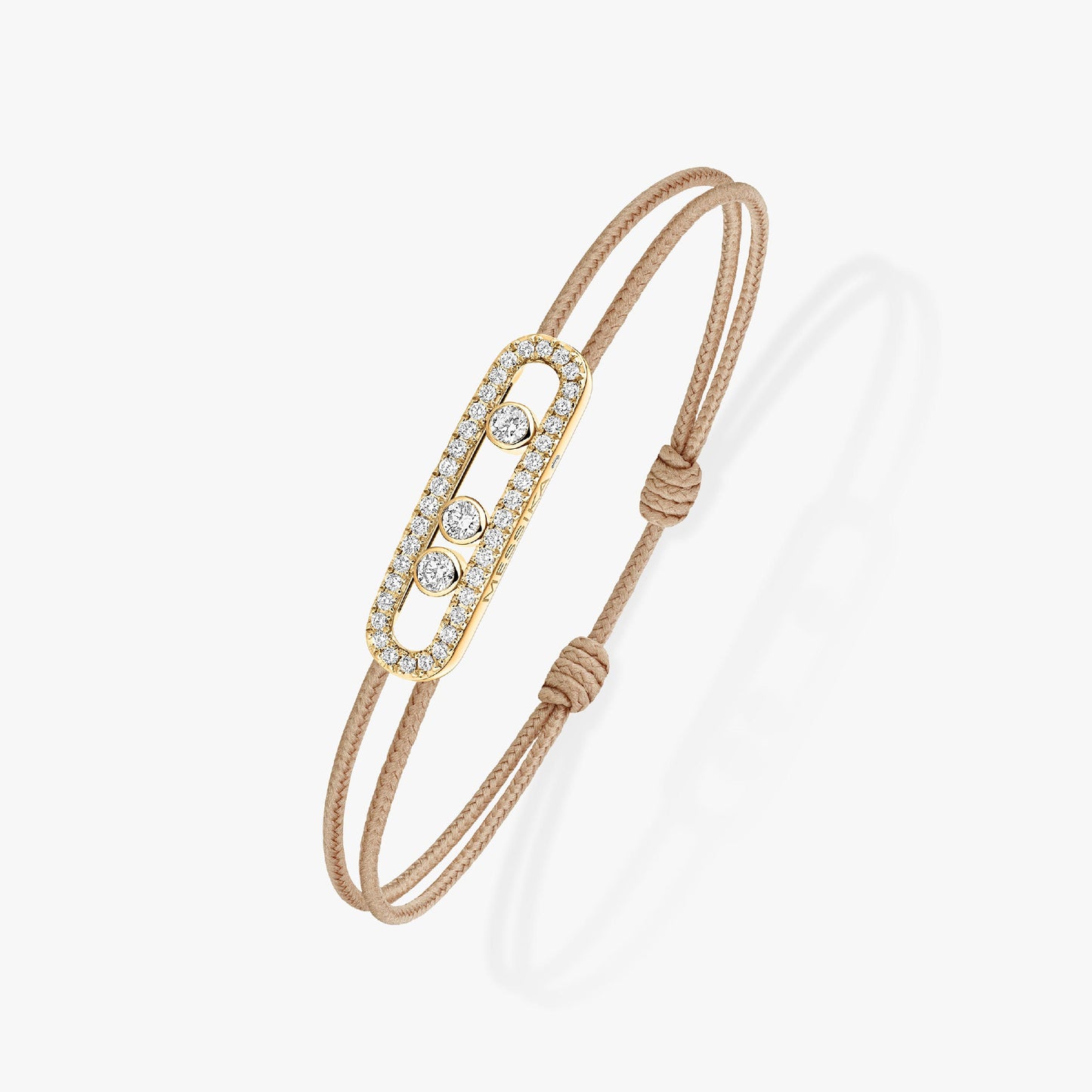 Messika Care(s) Beige Cord Pavè Bracelet