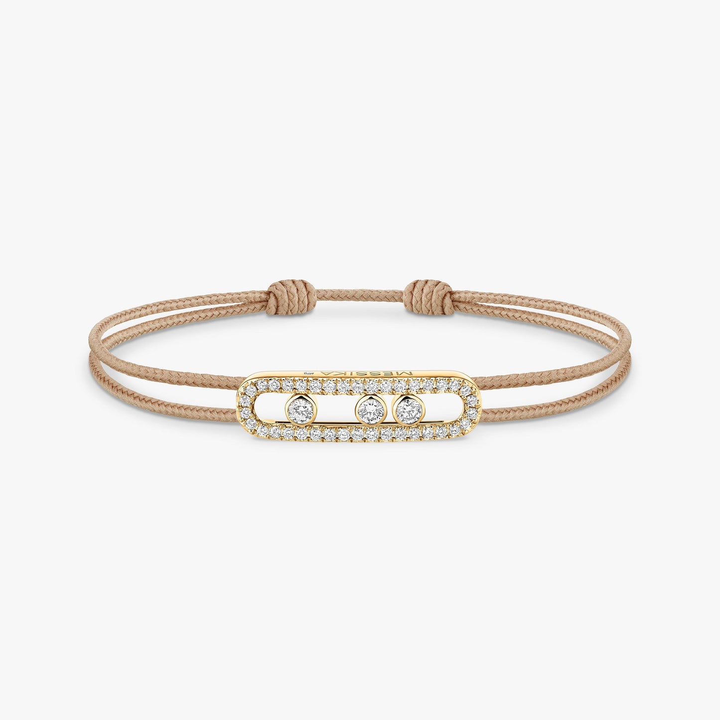 Messika Care(s) Beige Cord Pavè Bracelet