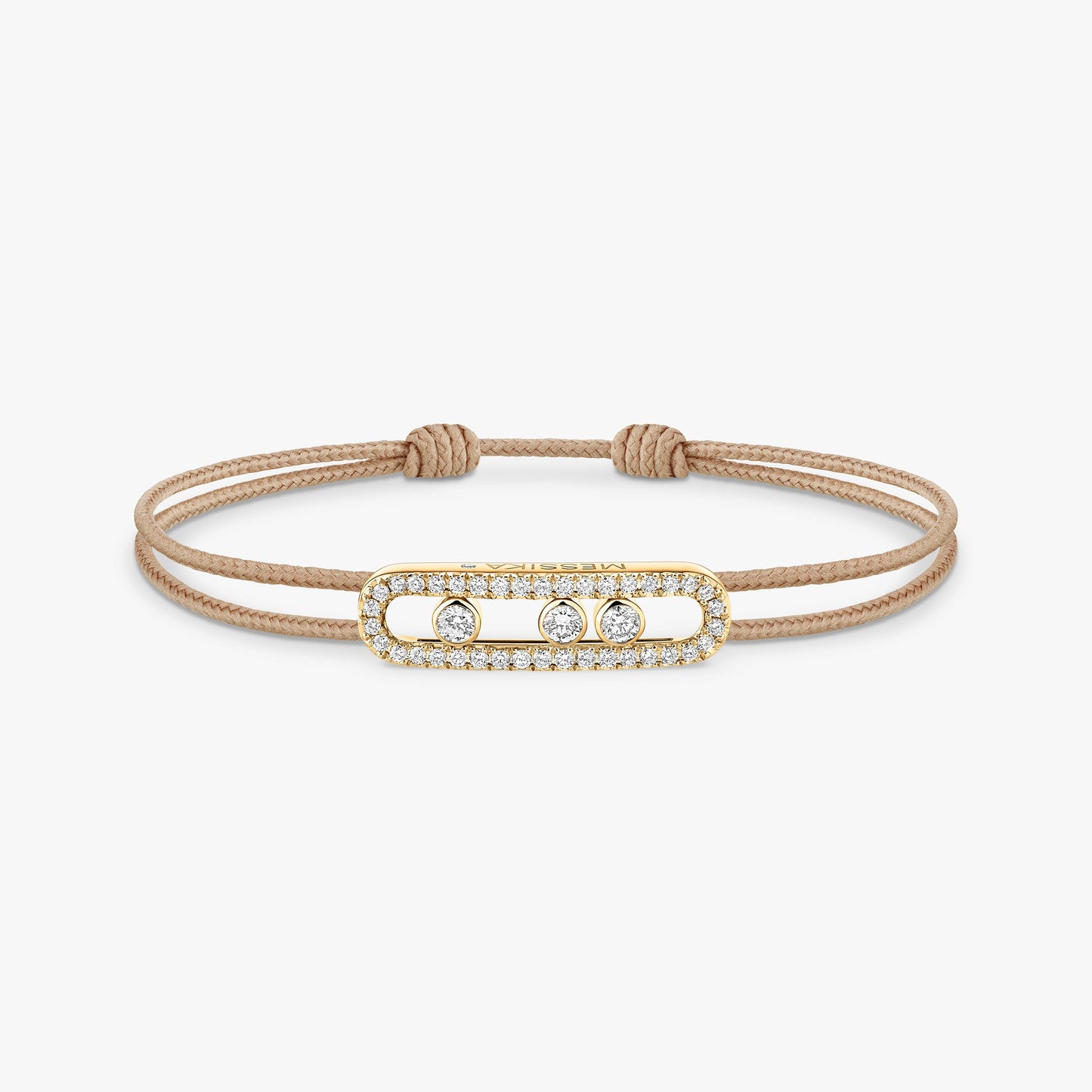 Messika Care(s) Beige Cord Pavè Bracelet