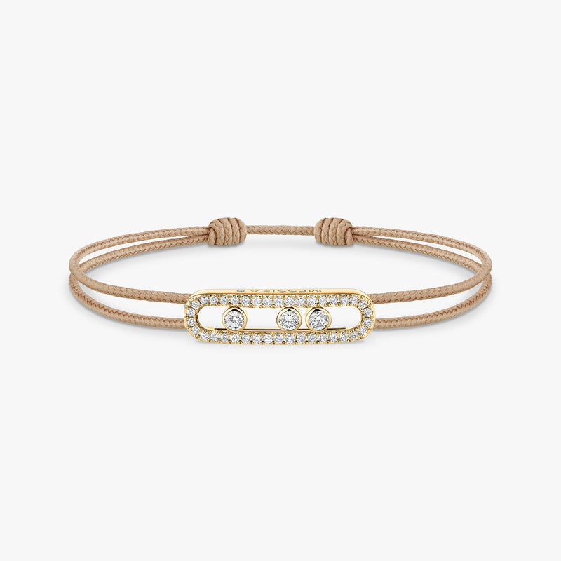 Messika Care(s) Beige Cord Pavè Bracelet